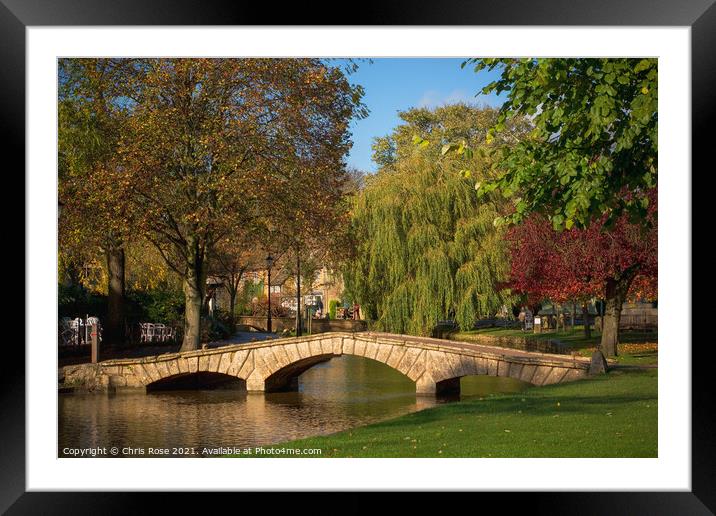 Bourton on the Water Framed Mounted Print by Chris Rose