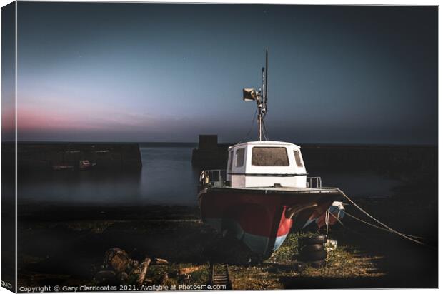 The Craster Fishing Boat  Canvas Print by Gary Clarricoates
