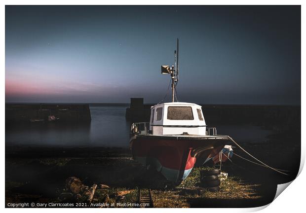 The Craster Fishing Boat  Print by Gary Clarricoates