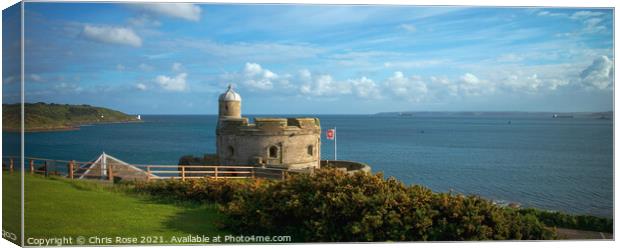 St Mawes Castle Canvas Print by Chris Rose