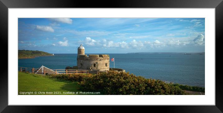 St Mawes Castle Framed Mounted Print by Chris Rose