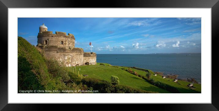 Cornwall, St Mawes Castle Framed Mounted Print by Chris Rose