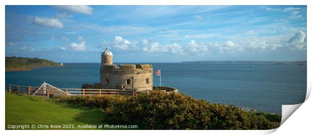 St Mawes Castle Print by Chris Rose