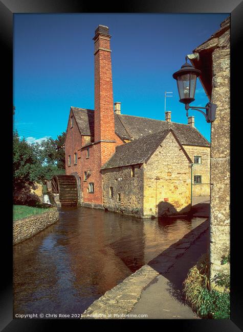 Lower Slaughter, the old mill Framed Print by Chris Rose