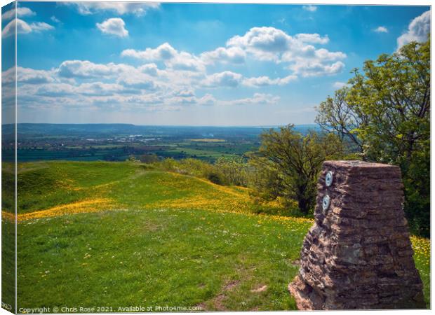 Haresfield Beacon Canvas Print by Chris Rose
