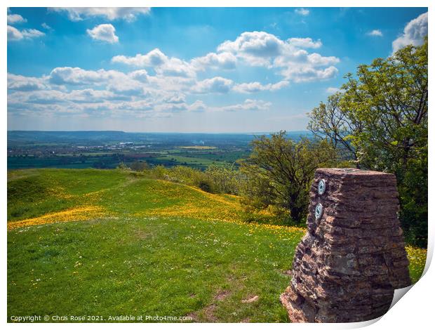 Haresfield Beacon Print by Chris Rose