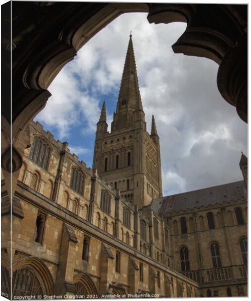 Norwich Cathedral Canvas Print by Stephen Coughlan