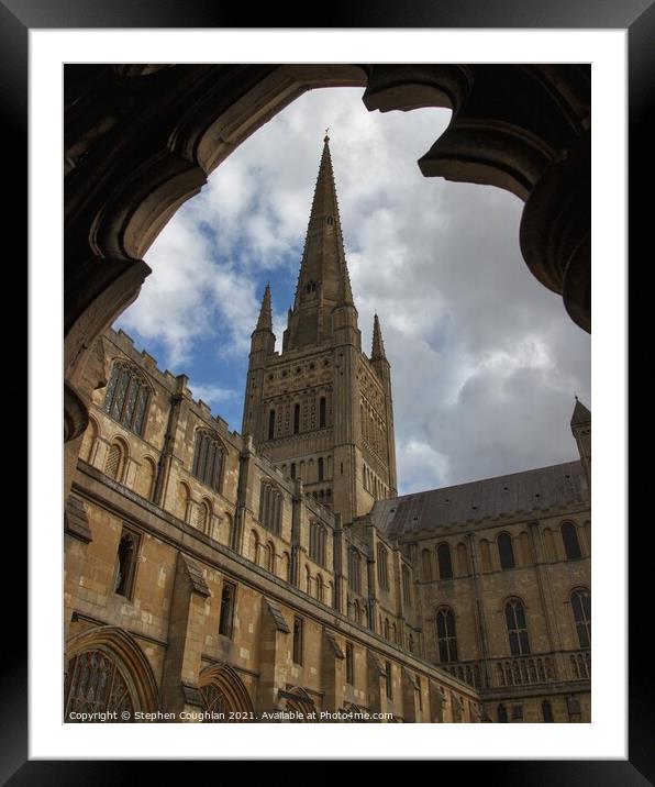 Norwich Cathedral Framed Mounted Print by Stephen Coughlan