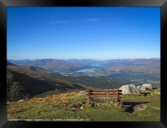 The view from Aonach Mor Framed Print by Stephen Coughlan