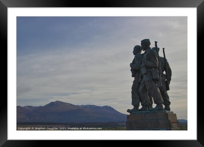 Commando Memorial, Spean Bridge Framed Mounted Print by Stephen Coughlan