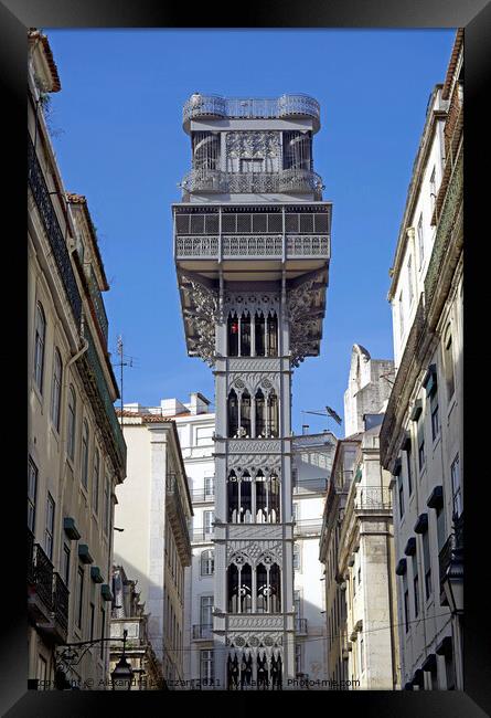 Lisbon's Famous Elevator  Framed Print by Alexandra Lavizzari