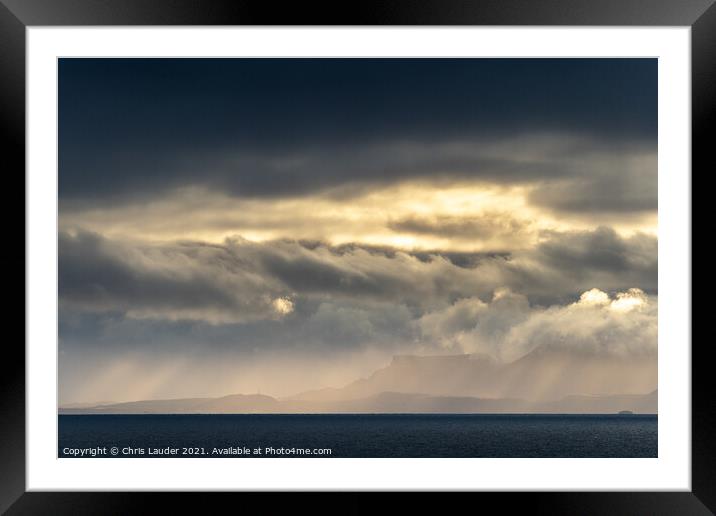 Showers over Skye Framed Mounted Print by Chris Lauder