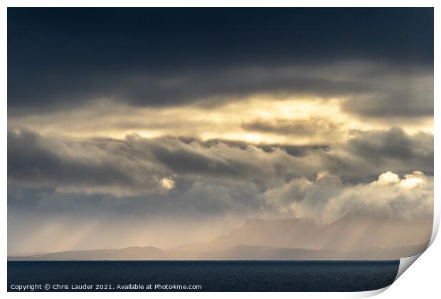 Showers over Skye Print by Chris Lauder
