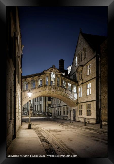 Bridge of Sighs, Oxford Framed Print by Justin Foulkes