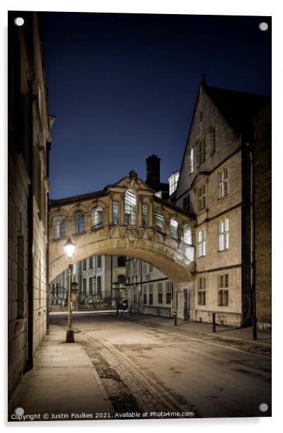 Bridge of Sighs, Oxford Acrylic by Justin Foulkes
