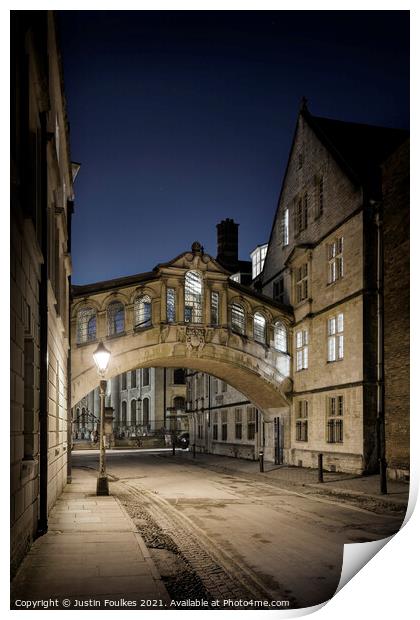 Bridge of Sighs, Oxford Print by Justin Foulkes