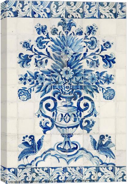 A Portuguese Flower Vase Canvas Print by Alexandra Lavizzari