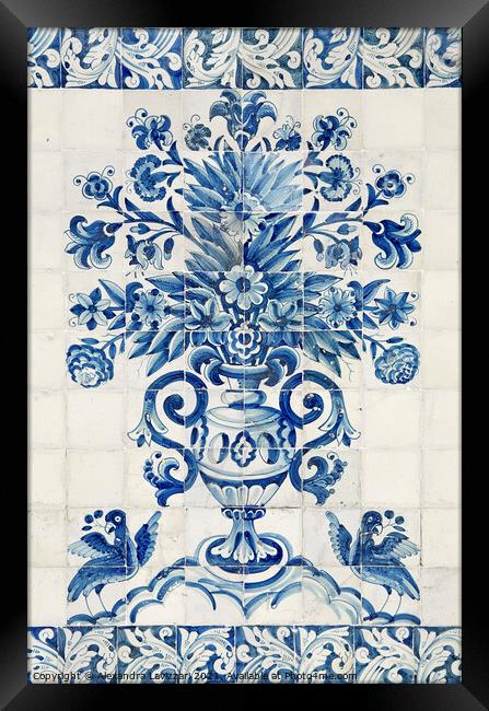 A Portuguese Flower Vase Framed Print by Alexandra Lavizzari