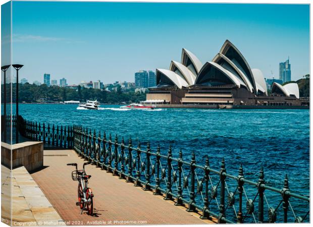 View of Sydney Opera House from Milsons Point, Sydney Harbour Canvas Print by Mehul Patel