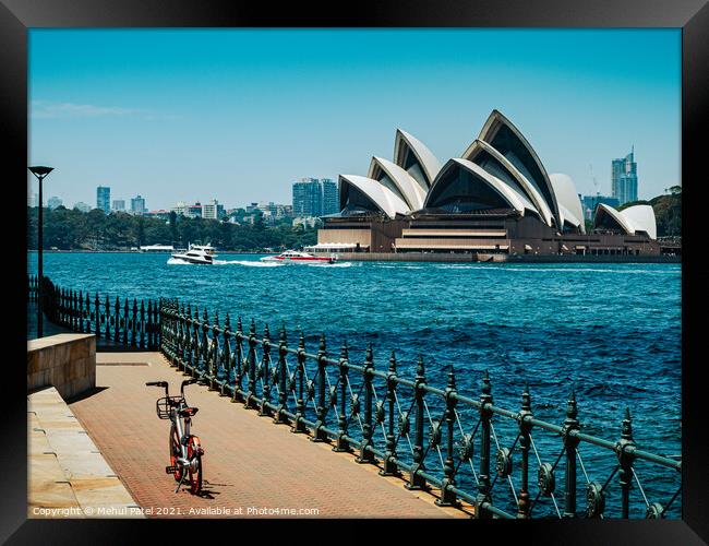View of Sydney Opera House from Milsons Point, Sydney Harbour Framed Print by Mehul Patel