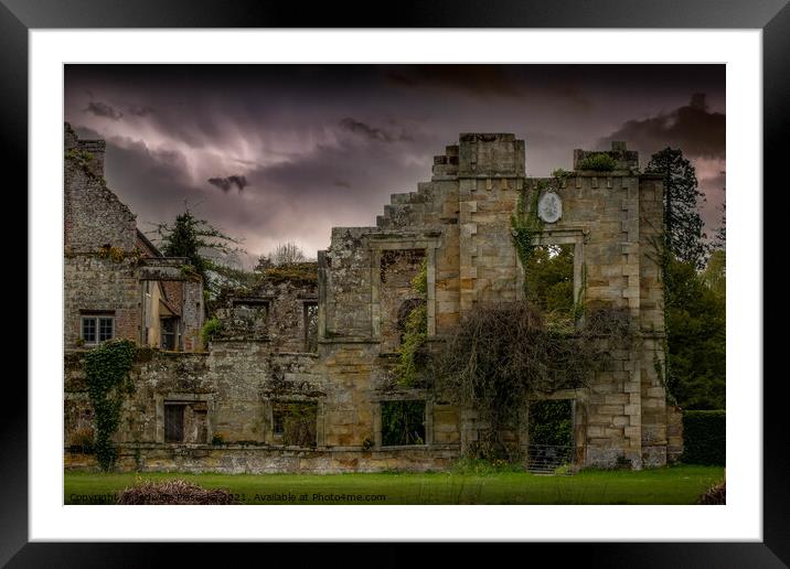 Scotney Castle during the thunderstorm Framed Mounted Print by Jadwiga Piasecka