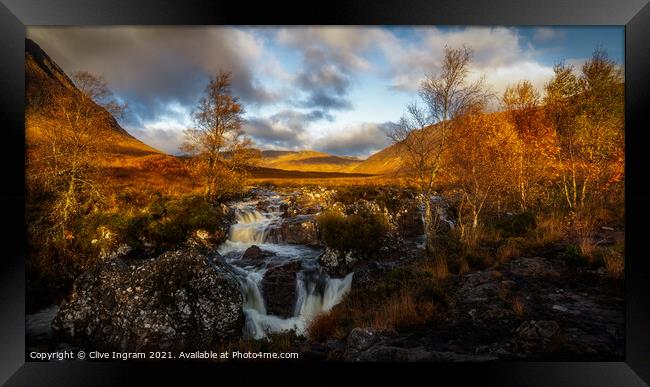 A Scottish Autumn in Glencoe Framed Print by Clive Ingram