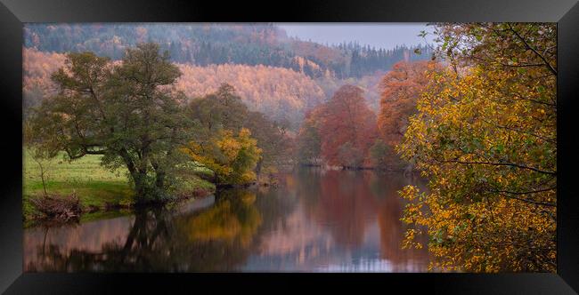 Autumn reflections in the River Dee  Framed Print by Clive Ashton