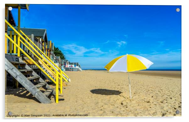 Wells-next-the-Sea Beach Acrylic by Alan Simpson