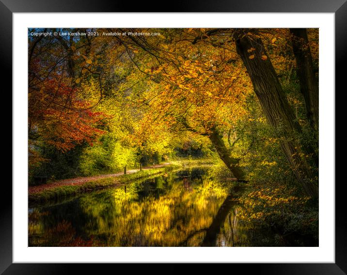 Autumn on the Monmouthshire and Brecon Canal Framed Mounted Print by Lee Kershaw
