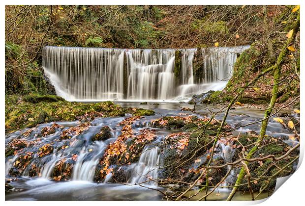 Waterfall at Ambleside Print by Roger Green