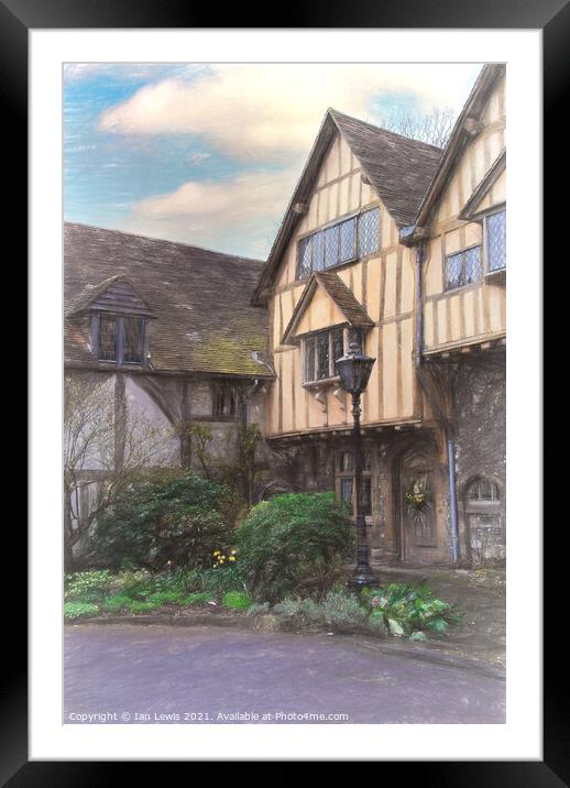 A Medieval Corner of Winchester Framed Mounted Print by Ian Lewis