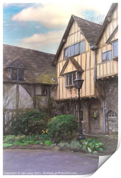 A Medieval Corner of Winchester Print by Ian Lewis