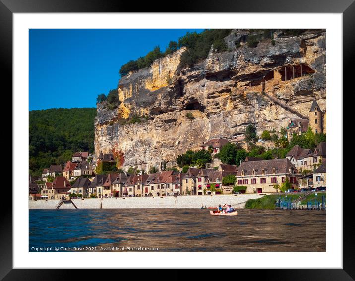 Dordogne River Kayak trip Framed Mounted Print by Chris Rose