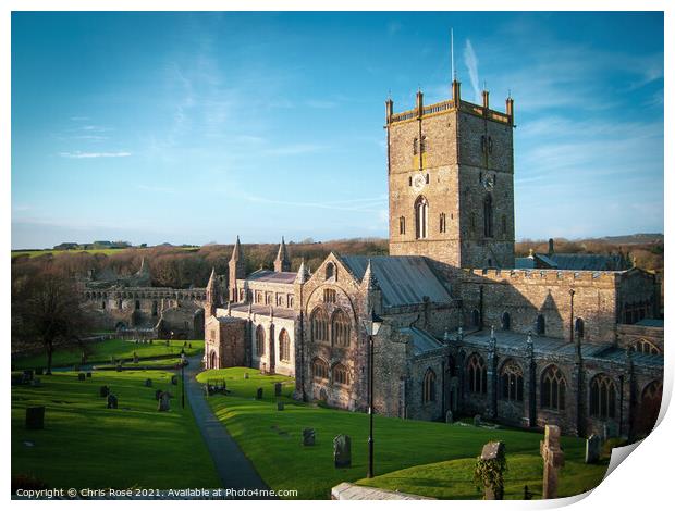 Picturesque Pembrokeshire - St Davids Print by Chris Rose