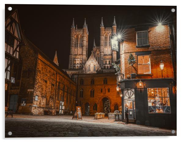 Lincoln Cathedral  Acrylic by Andrew Scott