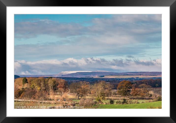 First Snow on Cross Fell Framed Mounted Print by Richard Laidler