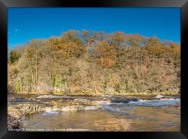Tees Cascade at Whorlton in late Autumn Framed Print by Richard Laidler