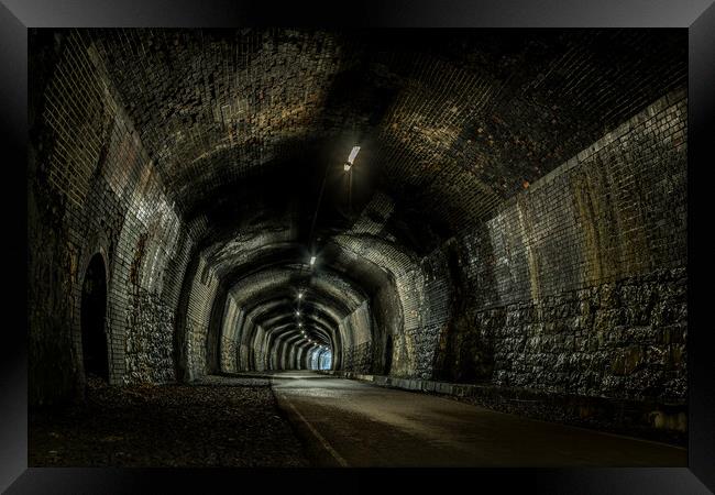 Inside Cressbrook Tunnel Framed Print by Jason Wells