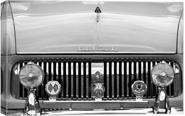 Ford Consul radiator grill Canvas Print by Chris Rose