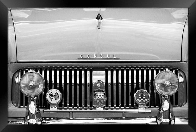 Ford Consul radiator grill Framed Print by Chris Rose
