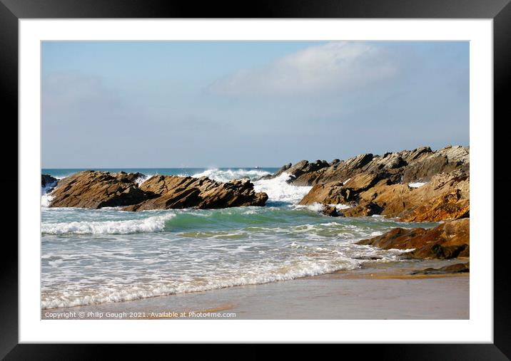 ROCKY BEACH VIEW Framed Mounted Print by Philip Gough