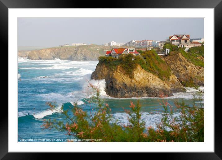 CLIFF TOP HOUSE Framed Mounted Print by Philip Gough