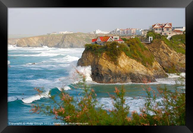 CLIFF TOP HOUSE Framed Print by Philip Gough