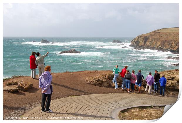 PEOPLE ON LANDS END Print by Philip Gough