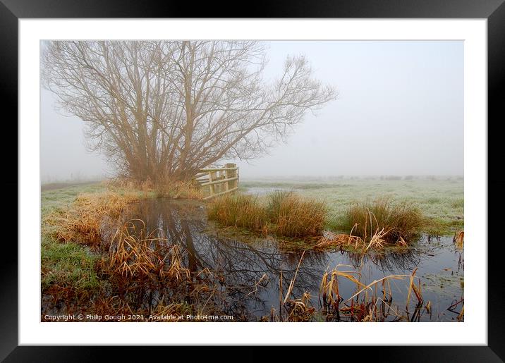 Somerset Levels Rhynes Framed Mounted Print by Philip Gough