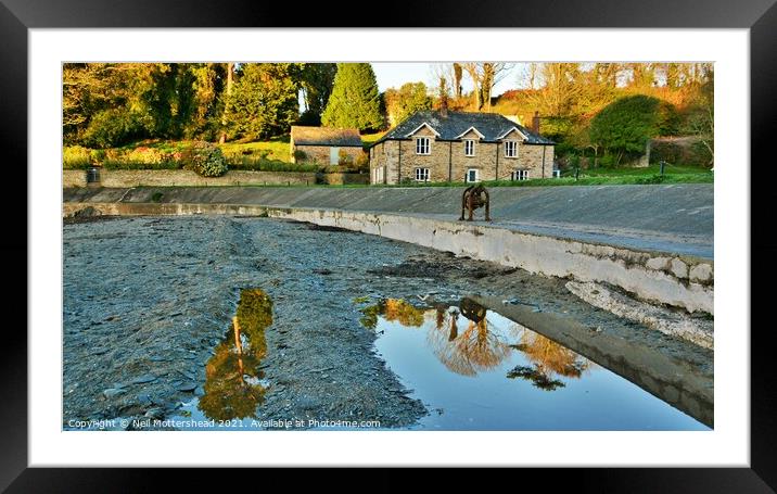 Polridmouth Beach House, Cornwall. Framed Mounted Print by Neil Mottershead