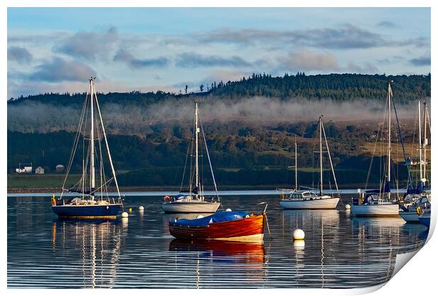 A Misty Morning at Loch Creran  Print by Joyce Storey