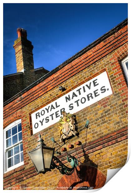 Royal Native Oyster Store, Whitstable  Print by Simon Connellan