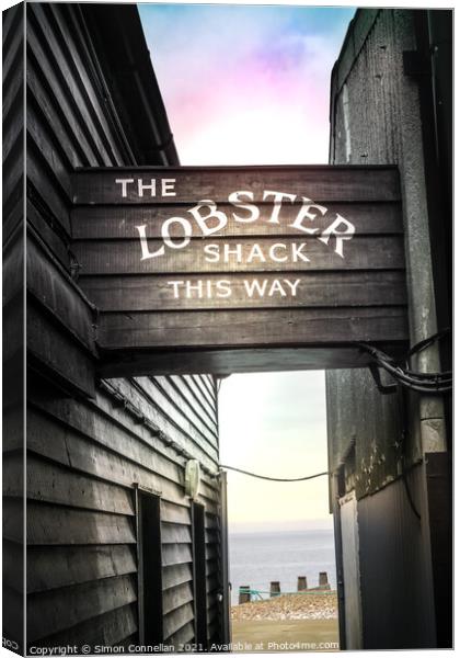 The Lobster Shack, Whitstable  Canvas Print by Simon Connellan