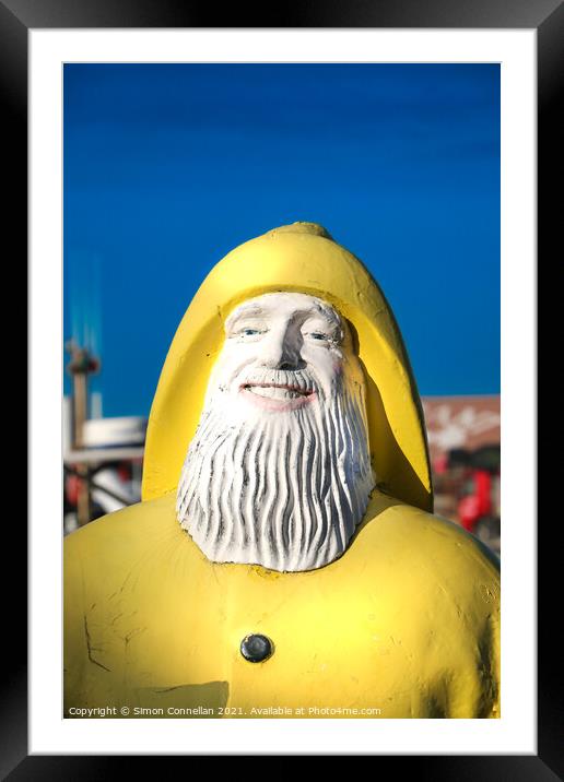 Yellow Fisherman, Whitstable  Framed Mounted Print by Simon Connellan